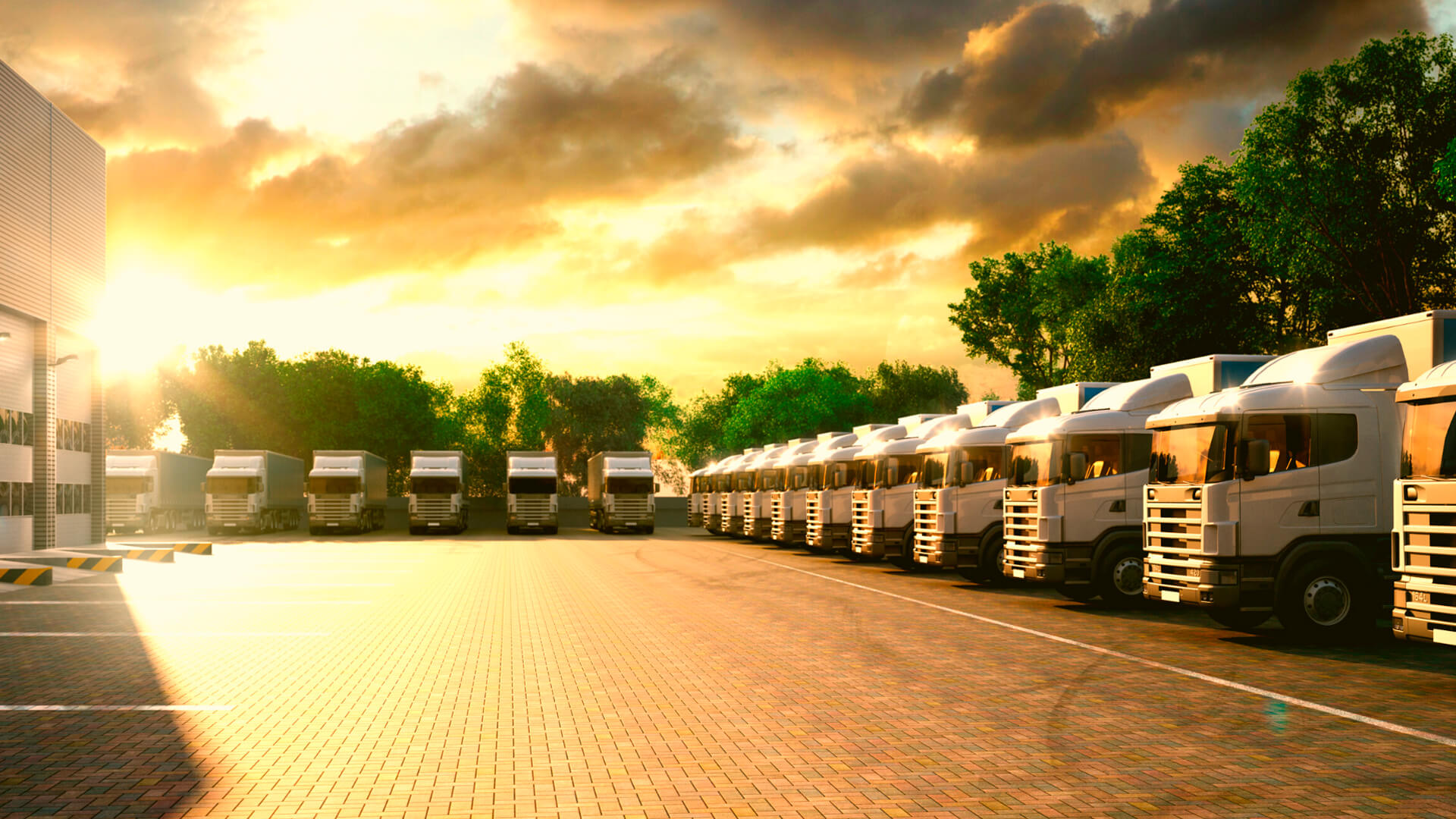 Camiones estacionados parking