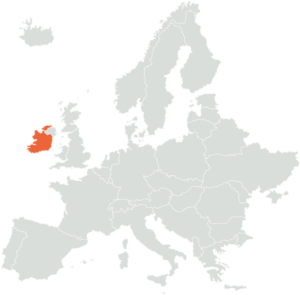 Mapa de Irlanda en pagina de peajes en Irlanda