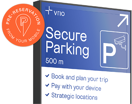 Secure parking sign with the main advantages