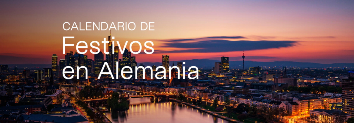 Imagen panorámica de Frankfurt (Alemania) durante un día festivo en Alemania.