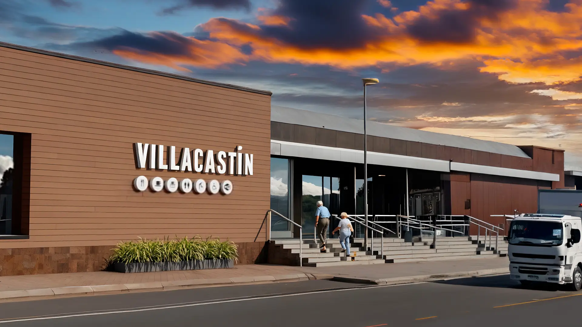 Detalle de una de las áreas de servicio de la A6 de parada obligatoria: Villacastin Airea