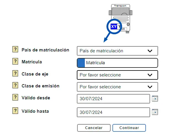 Detalle de primer paso para la reserva de la Euroviñeta