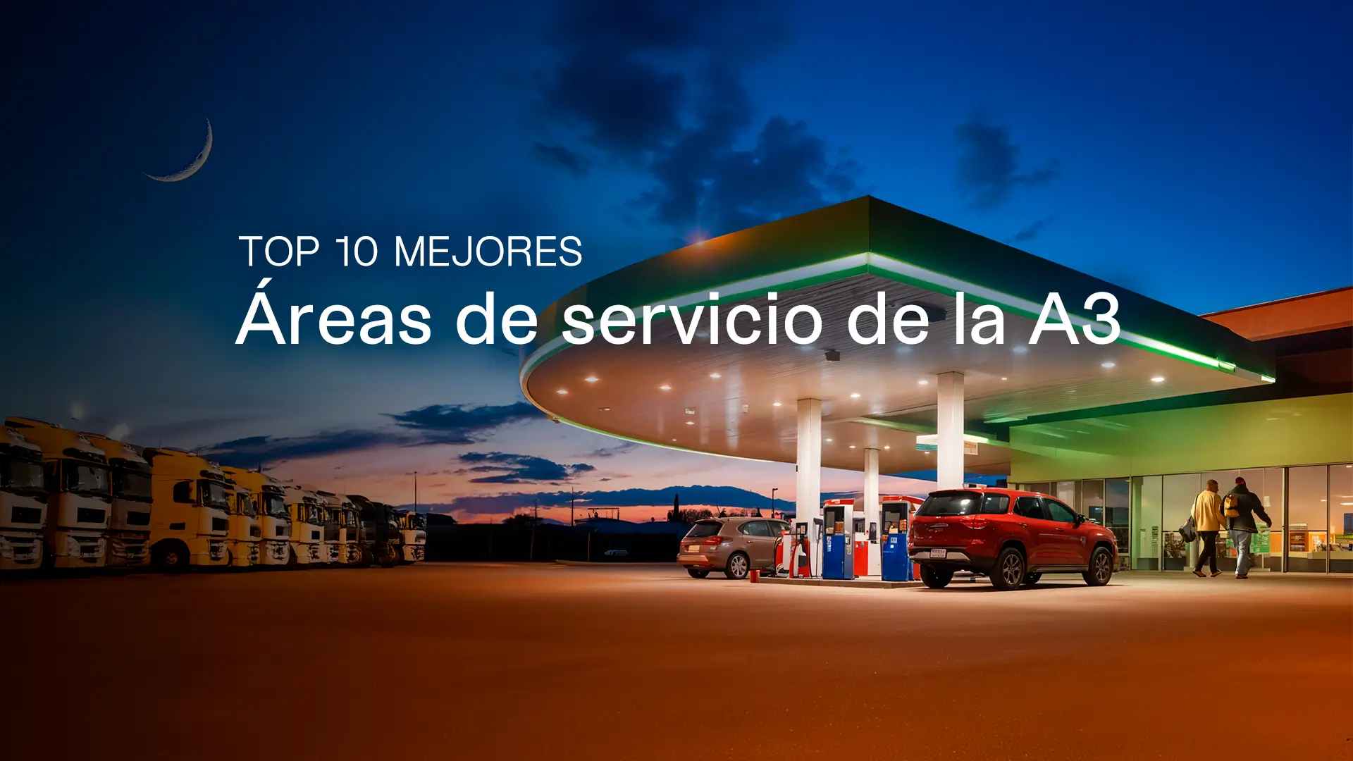 Imagen tipo de una de las mejores áreas de servicio de la A3 incluidas en el Top 10 del ranking.