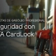 Surtidores de combustible con el mensaje UTA CardLock sobre una tarjeta de gasóleo profesional